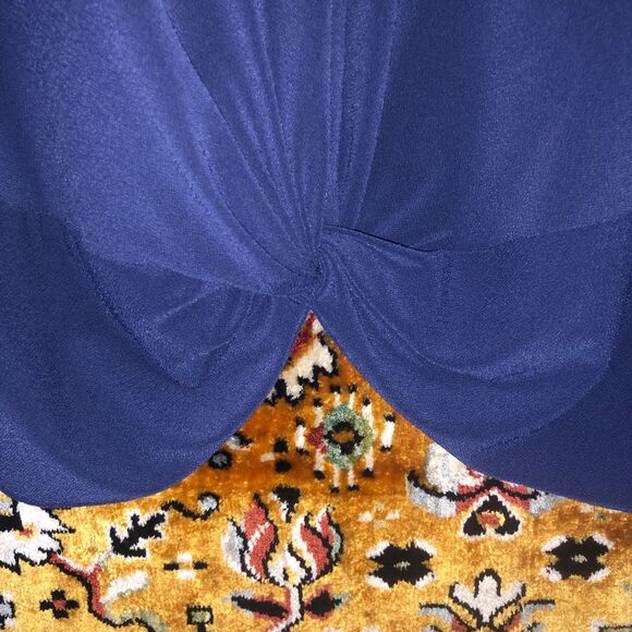 I.N.C. Women's Navy Blue Short Sleeve V-Neck Blouse size 3X - Picture 4 of 5